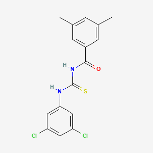 molecular formula C16H14Cl2N2OS B4767898 N-[(3,5-dichlorophenyl)carbamothioyl]-3,5-dimethylbenzamide 