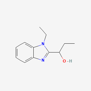 molecular formula C12H16N2O B4767978 1-(1-ethyl-1H-1,3-benzodiazol-2-yl)propan-1-ol 