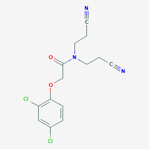 molecular formula C14H13Cl2N3O2 B4768050 N,N-bis(2-cyanoethyl)-2-(2,4-dichlorophenoxy)acetamide 