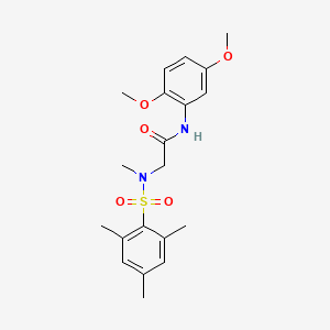 molecular formula C20H26N2O5S B4768406 N-(2,5-dimethoxyphenyl)-N~2~-methyl-N~2~-[(2,4,6-trimethylphenyl)sulfonyl]glycinamide 