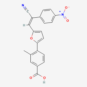 molecular formula C21H14N2O5 B4768418 4-{5-[(E)-2-cyano-2-(4-nitrophenyl)ethenyl]furan-2-yl}-3-methylbenzoic acid 