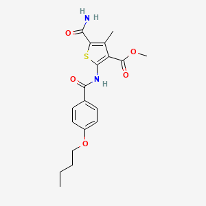 molecular formula C19H22N2O5S B4768610 METHYL 2-(4-BUTOXYBENZAMIDO)-5-CARBAMOYL-4-METHYLTHIOPHENE-3-CARBOXYLATE 