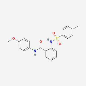 molecular formula C21H20N2O4S B4768708 N-(4-methoxyphenyl)-2-[(4-methylphenyl)sulfonylamino]benzamide 