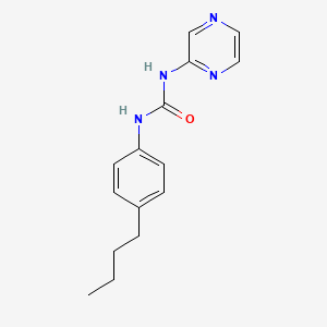 molecular formula C15H18N4O B4768713 N-(4-BUTYLPHENYL)-N'-(2-PYRAZINYL)UREA 