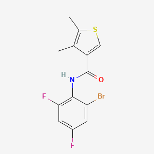 molecular formula C13H10BrF2NOS B4768730 N-(2-bromo-4,6-difluorophenyl)-4,5-dimethyl-3-thiophenecarboxamide 