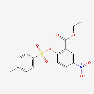 molecular formula C16H15NO7S B4768798 ETHYL 2-[(4-METHYLBENZENESULFONYL)OXY]-5-NITROBENZOATE 