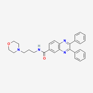 molecular formula C28H28N4O2 B4768815 N-[3-(morpholin-4-yl)propyl]-2,3-diphenylquinoxaline-6-carboxamide 