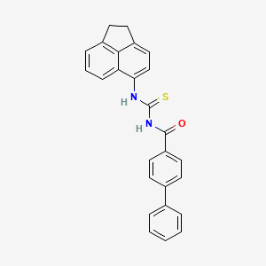 molecular formula C26H20N2OS B4768864 N-(1,2-dihydroacenaphthylen-5-ylcarbamothioyl)biphenyl-4-carboxamide 