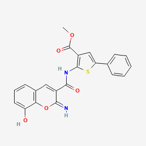 molecular formula C22H16N2O5S B4769093 METHYL 2-(8-HYDROXY-2-IMINO-2H-CHROMENE-3-AMIDO)-5-PHENYLTHIOPHENE-3-CARBOXYLATE 