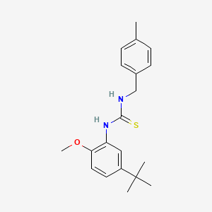 molecular formula C20H26N2OS B4769124 N-(5-tert-butyl-2-methoxyphenyl)-N'-(4-methylbenzyl)thiourea 