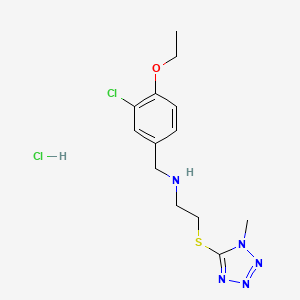 molecular formula C13H19Cl2N5OS B4769168 N-(3-chloro-4-ethoxybenzyl)-2-[(1-methyl-1H-tetrazol-5-yl)thio]ethanamine hydrochloride 