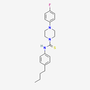 molecular formula C21H26FN3S B4769255 N-(4-BUTYLPHENYL)-4-(4-FLUOROPHENYL)TETRAHYDRO-1(2H)-PYRAZINECARBOTHIOAMIDE 