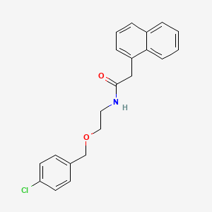 molecular formula C21H20ClNO2 B4769368 N-[2-[(4-chlorophenyl)methoxy]ethyl]-2-naphthalen-1-ylacetamide 