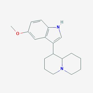 molecular formula C18H24N2O B047694 2H-Quinolizine, octahydro-1-(5-methoxy-1H-indol-3-yl)- CAS No. 118953-89-2