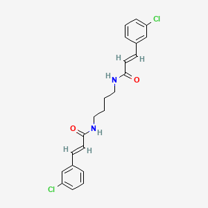molecular formula C22H22Cl2N2O2 B4769434 N,N'-1,4-butanediylbis[3-(3-chlorophenyl)acrylamide] 