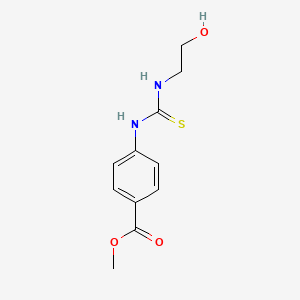 molecular formula C11H14N2O3S B4769483 METHYL 4-({[(2-HYDROXYETHYL)AMINO]CARBOTHIOYL}AMINO)BENZOATE 
