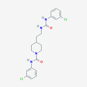molecular formula C21H24Cl2N4O2 B4769532 N-(3-chlorophenyl)-4-[2-({[(3-chlorophenyl)amino]carbonyl}amino)ethyl]-1-piperidinecarboxamide 