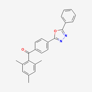 molecular formula C24H20N2O2 B4769574 2-PHENYL-5-[4-(2,4,6-TRIMETHYLBENZOYL)PHENYL]-1,3,4-OXADIAZOLE 