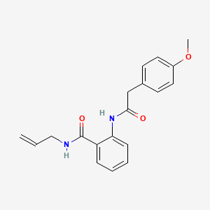 molecular formula C19H20N2O3 B4769576 N-allyl-2-{[(4-methoxyphenyl)acetyl]amino}benzamide 