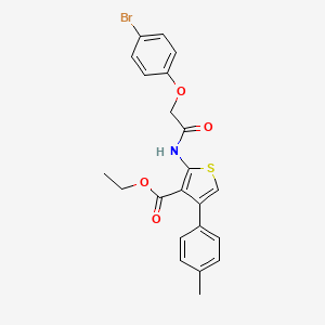 molecular formula C22H20BrNO4S B4769687 Ethyl 2-{[(4-bromophenoxy)acetyl]amino}-4-(4-methylphenyl)thiophene-3-carboxylate CAS No. 374085-59-3