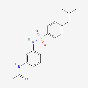 molecular formula C18H22N2O3S B4769798 N-[3-({[4-(2-methylpropyl)phenyl]sulfonyl}amino)phenyl]acetamide 