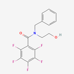 molecular formula C16H12F5NO2 B4769818 N-benzyl-2,3,4,5,6-pentafluoro-N-(2-hydroxyethyl)benzamide 