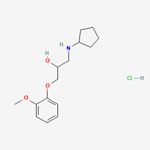 molecular formula C15H24ClNO3 B4769949 1-(cyclopentylamino)-3-(2-methoxyphenoxy)-2-propanol hydrochloride 