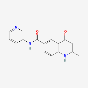 molecular formula C16H13N3O2 B4769987 4-hydroxy-2-methyl-N-(pyridin-3-yl)quinoline-6-carboxamide 