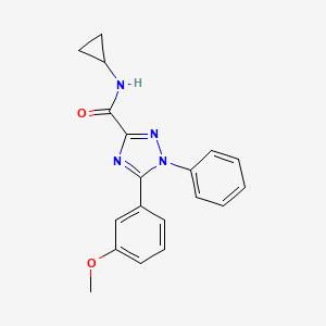 molecular formula C19H18N4O2 B4770051 N-cyclopropyl-5-(3-methoxyphenyl)-1-phenyl-1H-1,2,4-triazole-3-carboxamide 