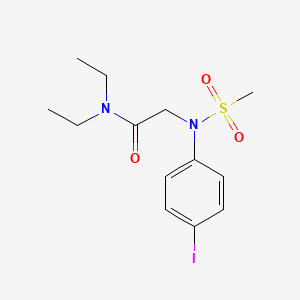 molecular formula C13H19IN2O3S B4770138 N~1~,N~1~-diethyl-N~2~-(4-iodophenyl)-N~2~-(methylsulfonyl)glycinamide 