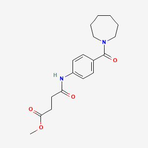 molecular formula C18H24N2O4 B4770169 Methyl 4-{[4-(azepan-1-ylcarbonyl)phenyl]amino}-4-oxobutanoate 