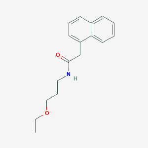 molecular formula C17H21NO2 B4770194 N-(3-ethoxypropyl)-2-naphthalen-1-ylacetamide 