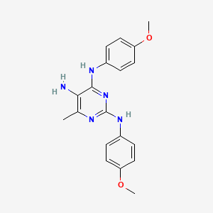molecular formula C19H21N5O2 B4770200 N~2~,N~4~-bis(4-methoxyphenyl)-6-methyl-2,4,5-pyrimidinetriamine 