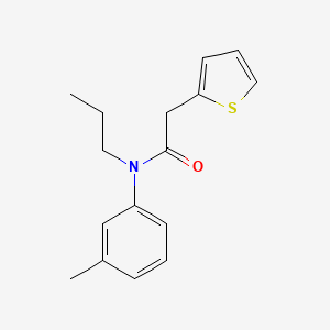 molecular formula C16H19NOS B4770212 N-(3-methylphenyl)-N-propyl-2-(2-thienyl)acetamide 