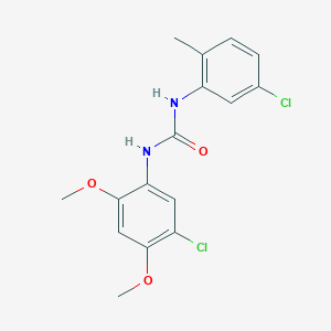 molecular formula C16H16Cl2N2O3 B4770240 N-(5-chloro-2,4-dimethoxyphenyl)-N'-(5-chloro-2-methylphenyl)urea 