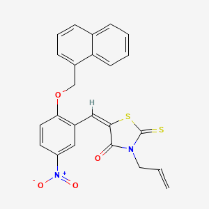 molecular formula C24H18N2O4S2 B4770241 3-allyl-5-[2-(1-naphthylmethoxy)-5-nitrobenzylidene]-2-thioxo-1,3-thiazolidin-4-one 