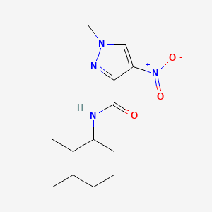 molecular formula C13H20N4O3 B4770244 N~3~-(2,3-DIMETHYLCYCLOHEXYL)-1-METHYL-4-NITRO-1H-PYRAZOLE-3-CARBOXAMIDE 