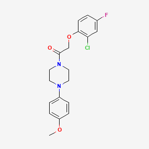 molecular formula C19H20ClFN2O3 B4770282 2-(2-CHLORO-4-FLUOROPHENOXY)-1-[4-(4-METHOXYPHENYL)PIPERAZINO]-1-ETHANONE 