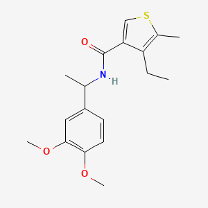 molecular formula C18H23NO3S B4770336 N-[1-(3,4-dimethoxyphenyl)ethyl]-4-ethyl-5-methyl-3-thiophenecarboxamide 
