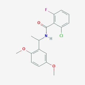 molecular formula C17H17ClFNO3 B4770337 2-chloro-N-[1-(2,5-dimethoxyphenyl)ethyl]-6-fluorobenzamide 