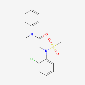 molecular formula C16H17ClN2O3S B4770378 N~2~-(2-chlorophenyl)-N~1~-methyl-N~2~-(methylsulfonyl)-N~1~-phenylglycinamide 