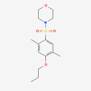 molecular formula C15H23NO4S B4770385 4-[(2,5-dimethyl-4-propoxyphenyl)sulfonyl]morpholine 