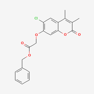 molecular formula C20H17ClO5 B4770402 benzyl 2-[(6-chloro-3,4-dimethyl-2-oxo-2H-chromen-7-yl)oxy]acetate 