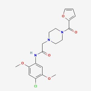 molecular formula C19H22ClN3O5 B4770530 N-(4-chloro-2,5-dimethoxyphenyl)-2-[4-(furan-2-carbonyl)piperazin-1-yl]acetamide 