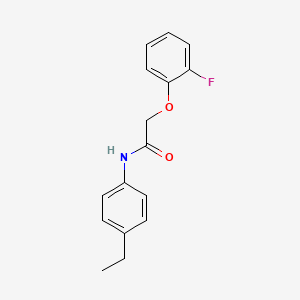 molecular formula C16H16FNO2 B4770588 N-(4-ethylphenyl)-2-(2-fluorophenoxy)acetamide 
