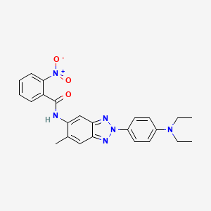 molecular formula C24H24N6O3 B4770647 N-{2-[4-(diethylamino)phenyl]-6-methyl-2H-1,2,3-benzotriazol-5-yl}-2-nitrobenzamide 