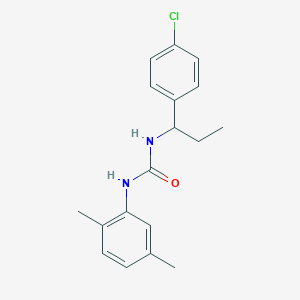 molecular formula C18H21ClN2O B4770697 1-[1-(4-Chlorophenyl)propyl]-3-(2,5-dimethylphenyl)urea 