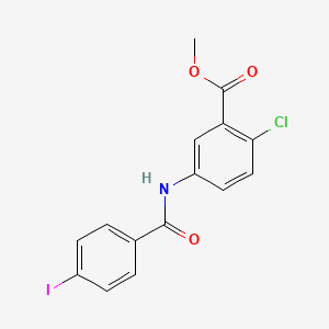 molecular formula C15H11ClINO3 B4770739 methyl 2-chloro-5-[(4-iodobenzoyl)amino]benzoate 