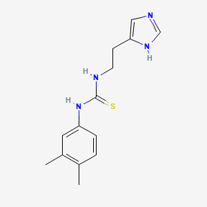 molecular formula C14H18N4S B4770762 N-(3,4-dimethylphenyl)-N'-[2-(1H-imidazol-4-yl)ethyl]thiourea 