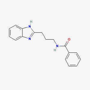 molecular formula C17H17N3O B4770779 N-[3-(1H-benzimidazol-2-yl)propyl]benzamide 